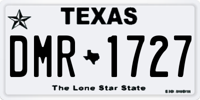TX license plate DMR1727