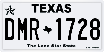 TX license plate DMR1728