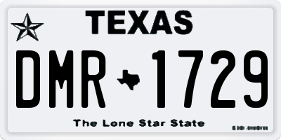 TX license plate DMR1729