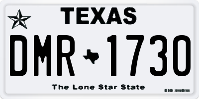 TX license plate DMR1730