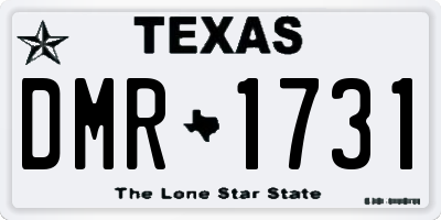 TX license plate DMR1731