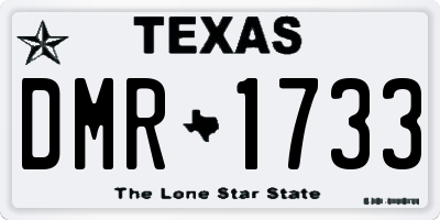 TX license plate DMR1733