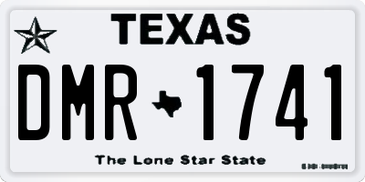 TX license plate DMR1741