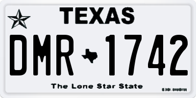 TX license plate DMR1742
