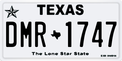 TX license plate DMR1747