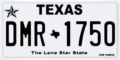 TX license plate DMR1750