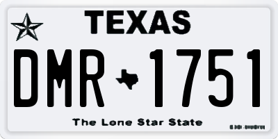 TX license plate DMR1751