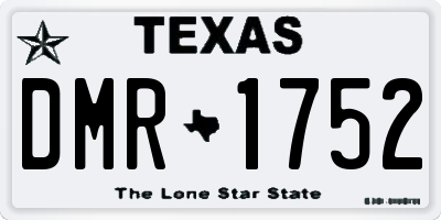 TX license plate DMR1752