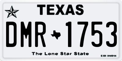 TX license plate DMR1753