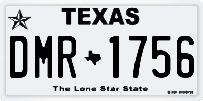 TX license plate DMR1756