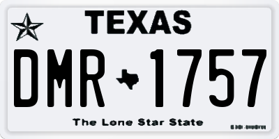 TX license plate DMR1757