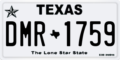TX license plate DMR1759