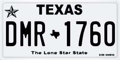 TX license plate DMR1760