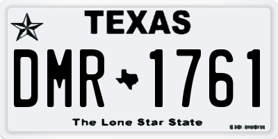 TX license plate DMR1761