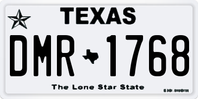 TX license plate DMR1768