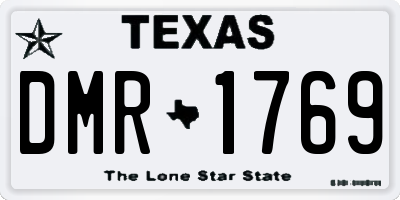 TX license plate DMR1769