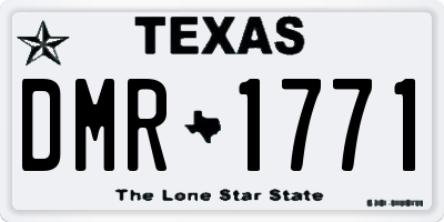 TX license plate DMR1771