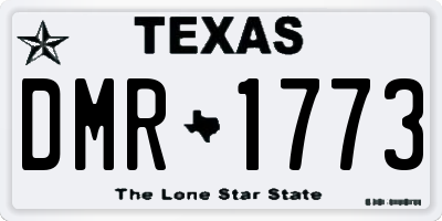 TX license plate DMR1773