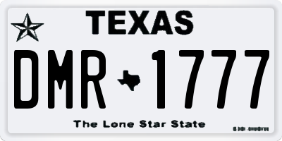 TX license plate DMR1777