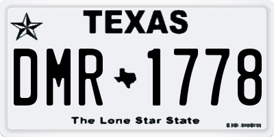 TX license plate DMR1778