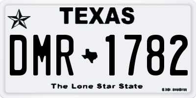 TX license plate DMR1782