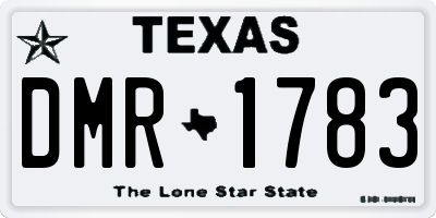 TX license plate DMR1783