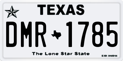 TX license plate DMR1785