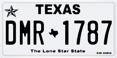 TX license plate DMR1787