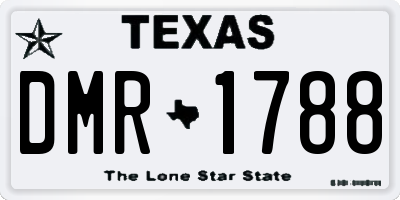 TX license plate DMR1788