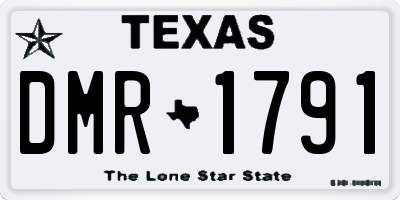 TX license plate DMR1791