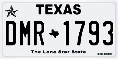 TX license plate DMR1793