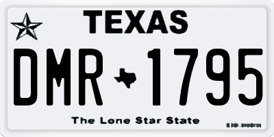 TX license plate DMR1795