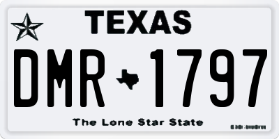 TX license plate DMR1797
