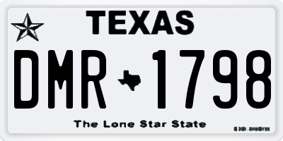 TX license plate DMR1798