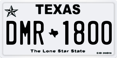 TX license plate DMR1800