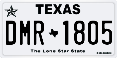 TX license plate DMR1805