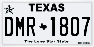 TX license plate DMR1807