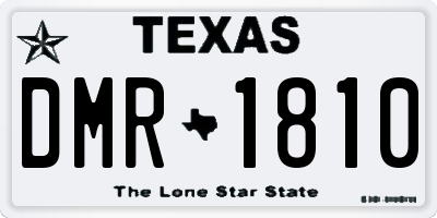TX license plate DMR1810