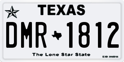 TX license plate DMR1812