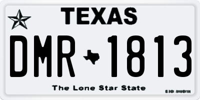 TX license plate DMR1813