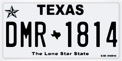 TX license plate DMR1814