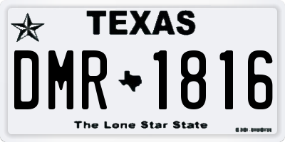 TX license plate DMR1816
