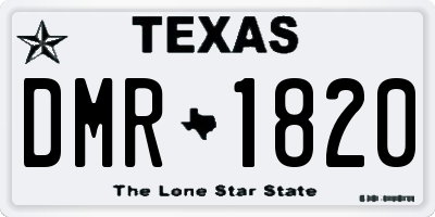 TX license plate DMR1820