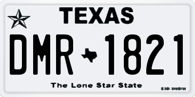 TX license plate DMR1821