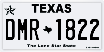 TX license plate DMR1822
