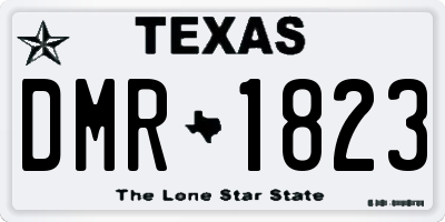 TX license plate DMR1823