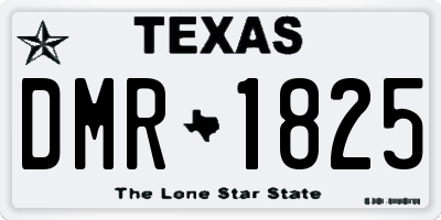 TX license plate DMR1825