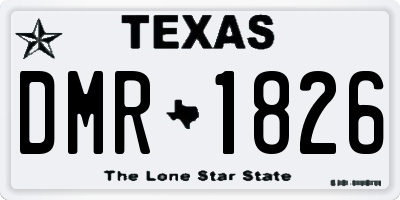 TX license plate DMR1826