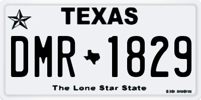 TX license plate DMR1829