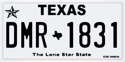 TX license plate DMR1831